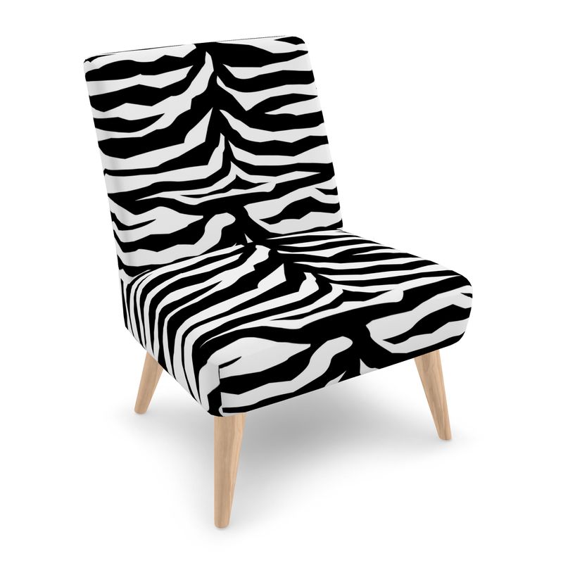 Occasional Chair Black and White zebra decor