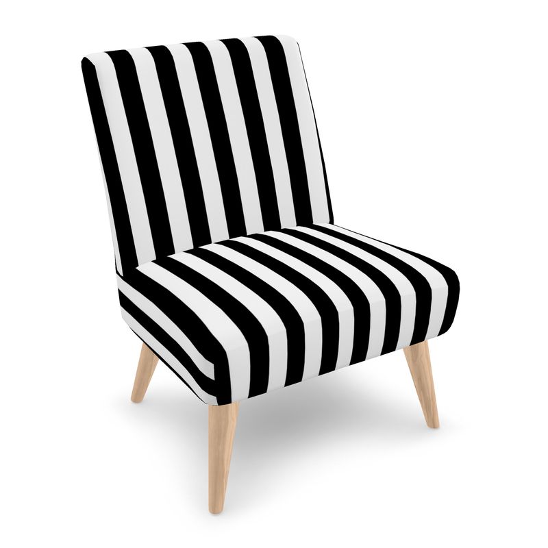 Occasional Chair Black and White stripes