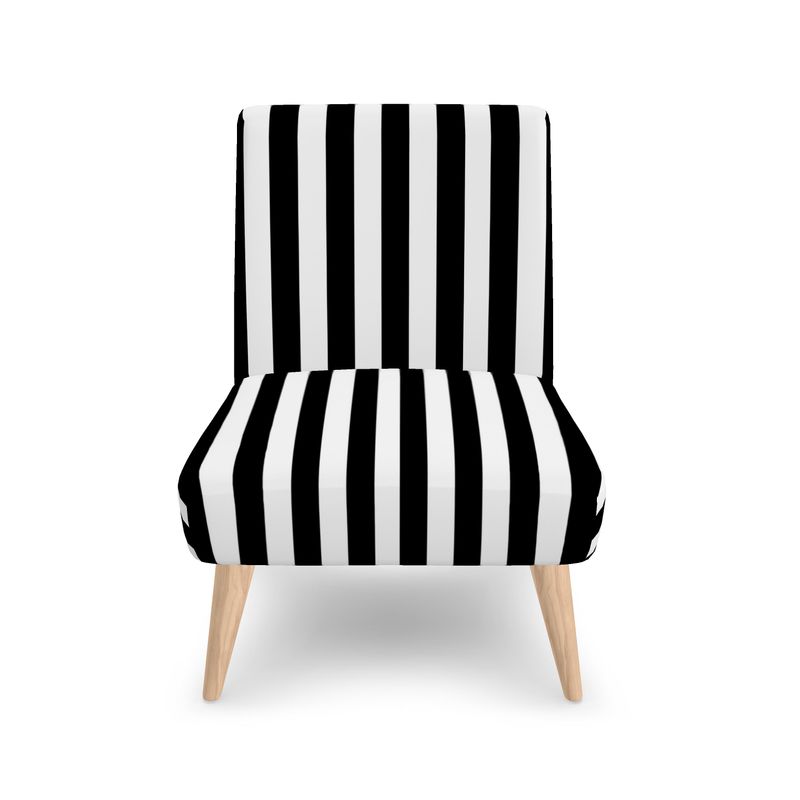 Occasional Chair Black and White stripes