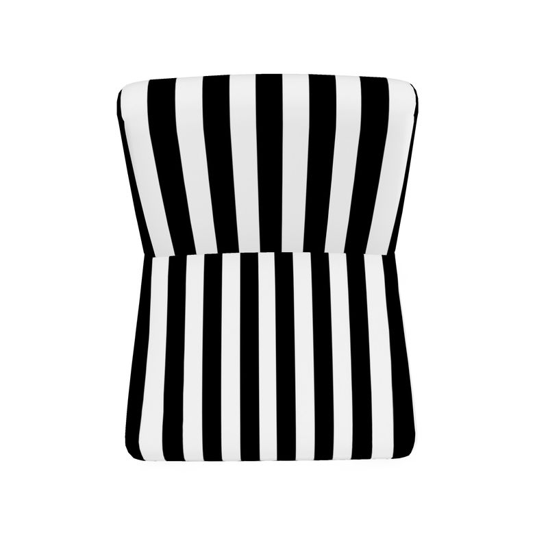 Occasional Chair Black and White stripes