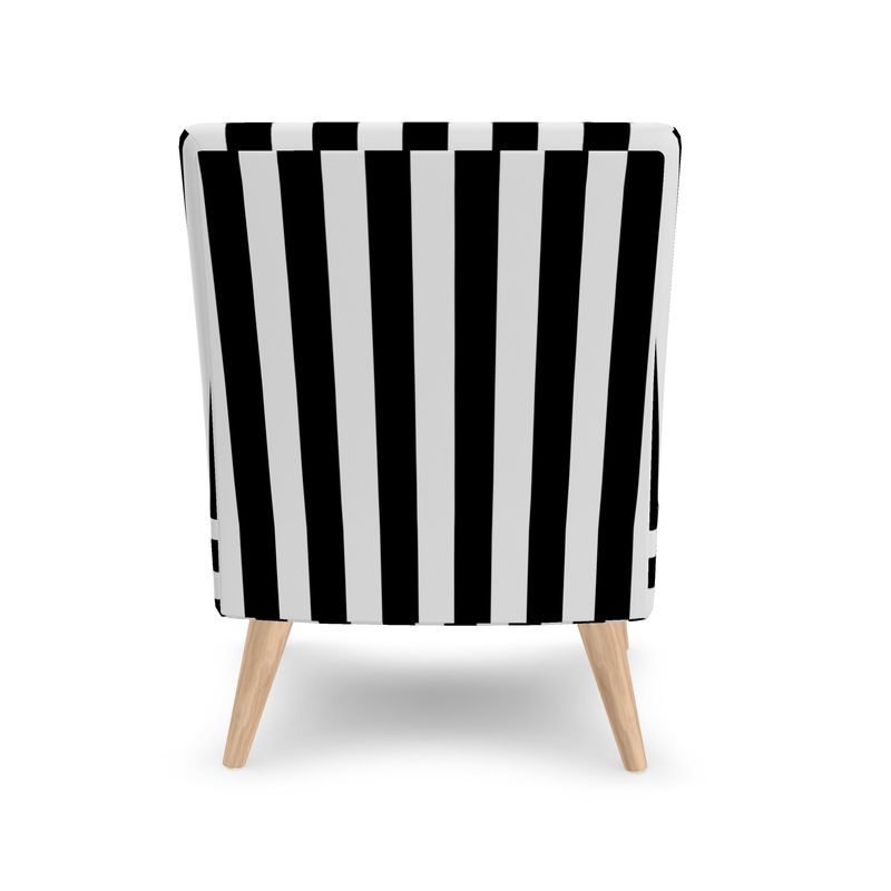 Occasional Chair Black and White stripes