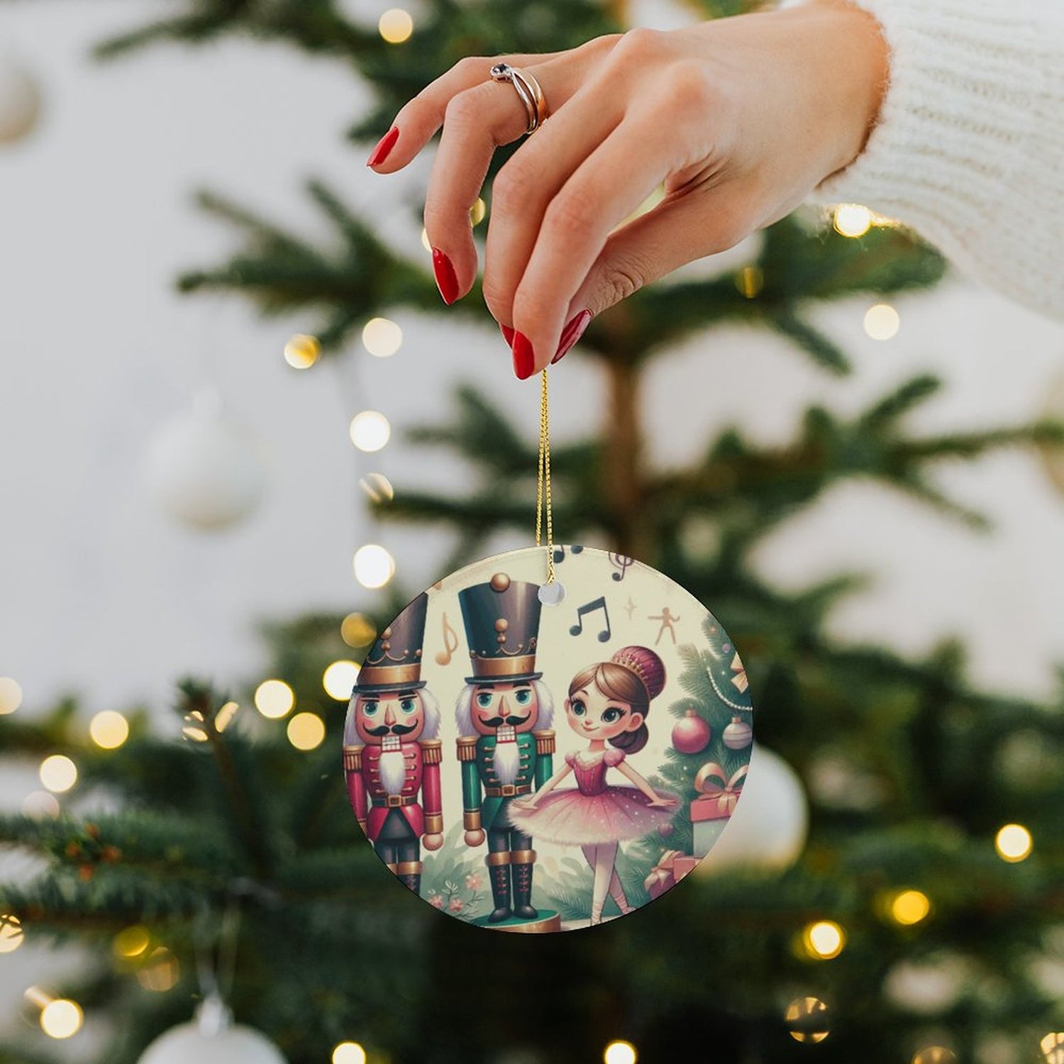 Round Ceramic Christmas Decorations