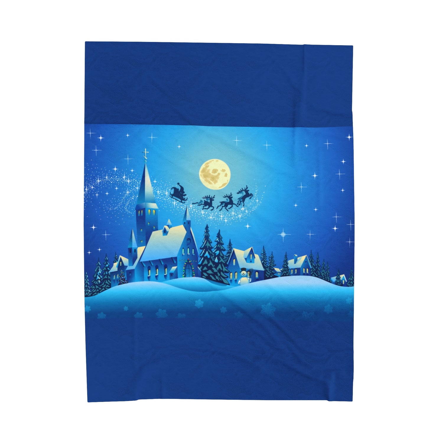 Velveteen Plush Blanket Christmas night