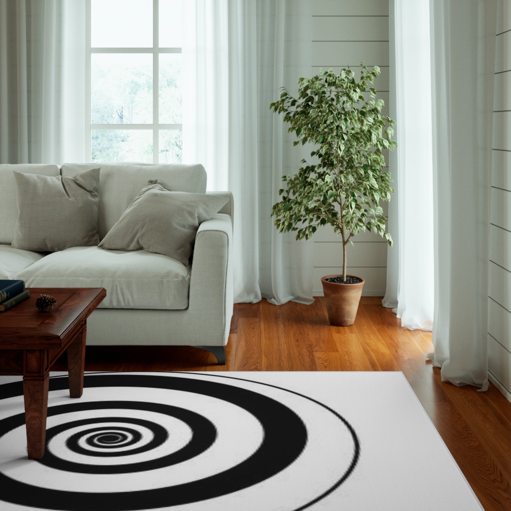 Dornier Rug Black and White circle