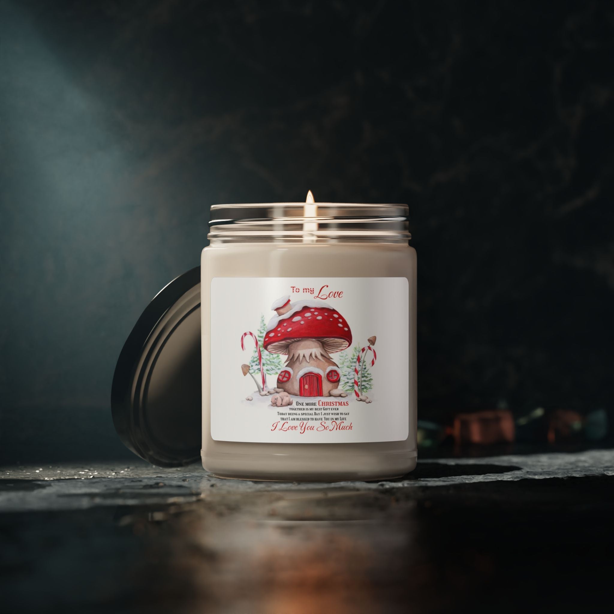 Scented Soy Candle, 9oz Christmas decoration I love You so much