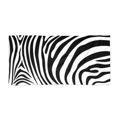 Beach Towel Zebra black and white