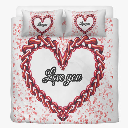 291. 3in1 Polyester Bedding Set Love you