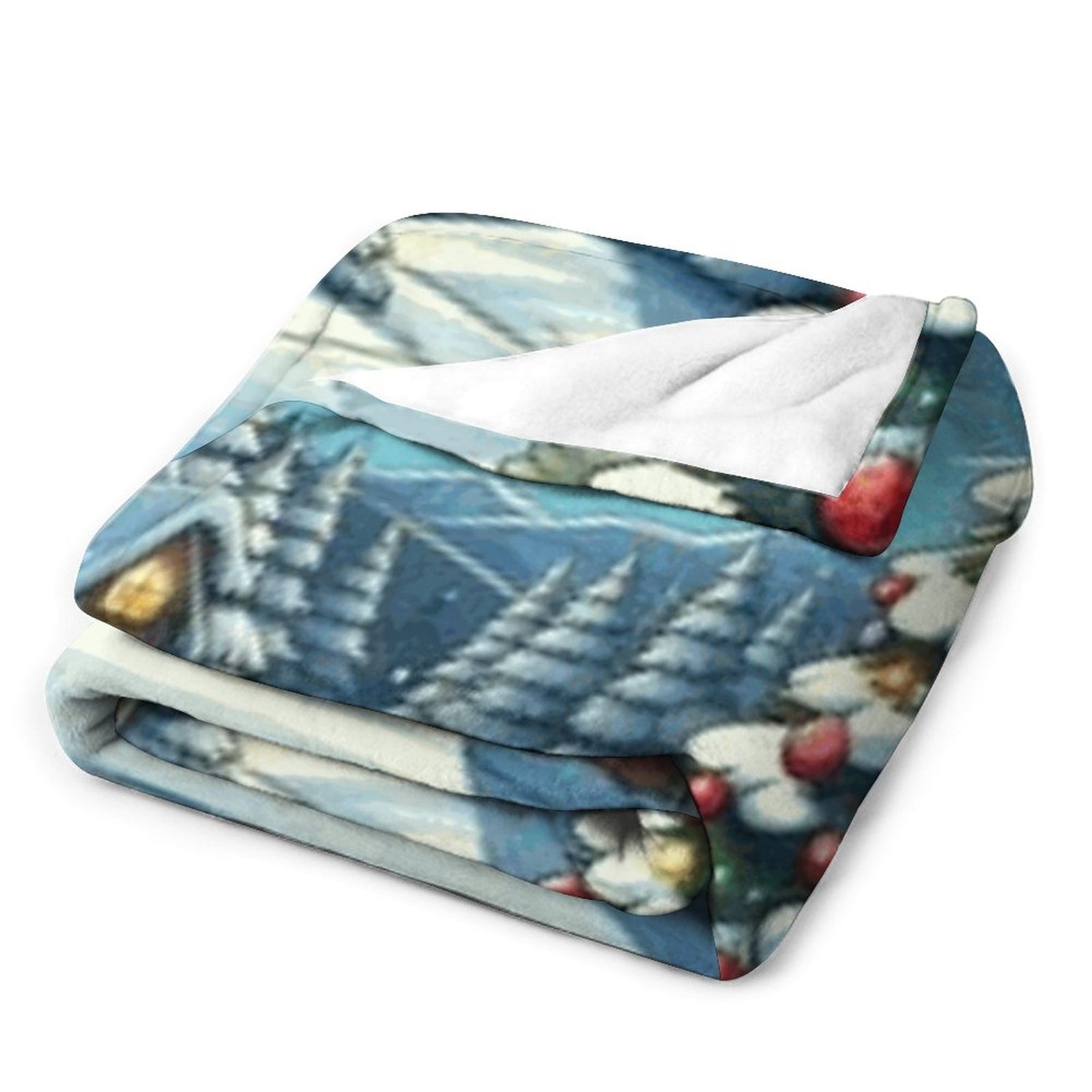 250gsm Flannel Throw Blanket-60&quot;x80&quot; Christmas Scenery