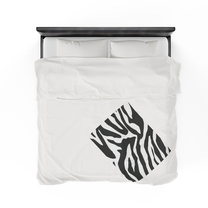 Velveteen Plush Blanket Zebra