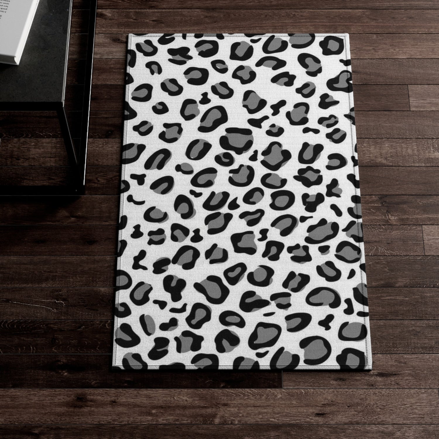 Dornier Rug Leopard,black, white and grey