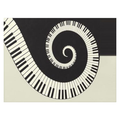 Dornier Rug piano keys black and white