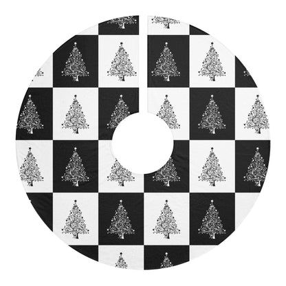 Christmas Tree Skirts Black and white Christmas Trees