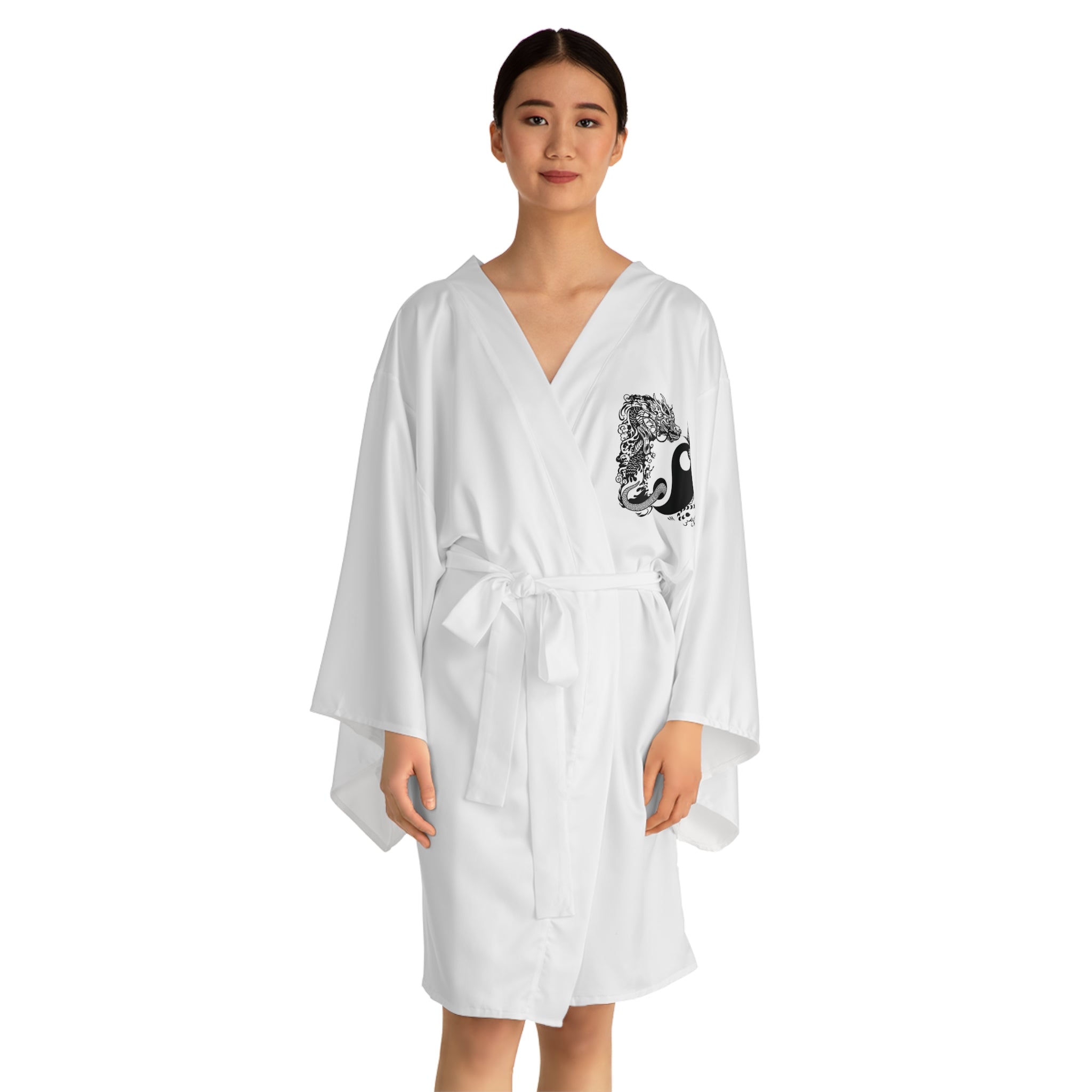 Long Sleeve Kimono Robe Tiger and Dragon