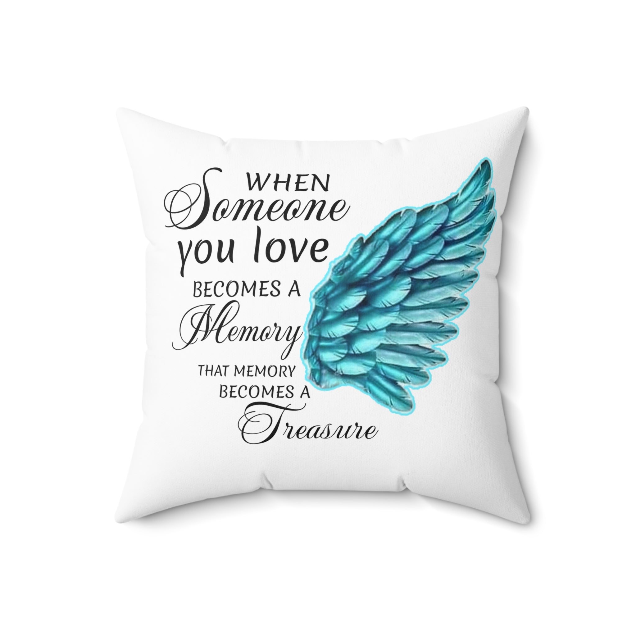 Spun Polyester Square Pillow Memory becomes a Treasure