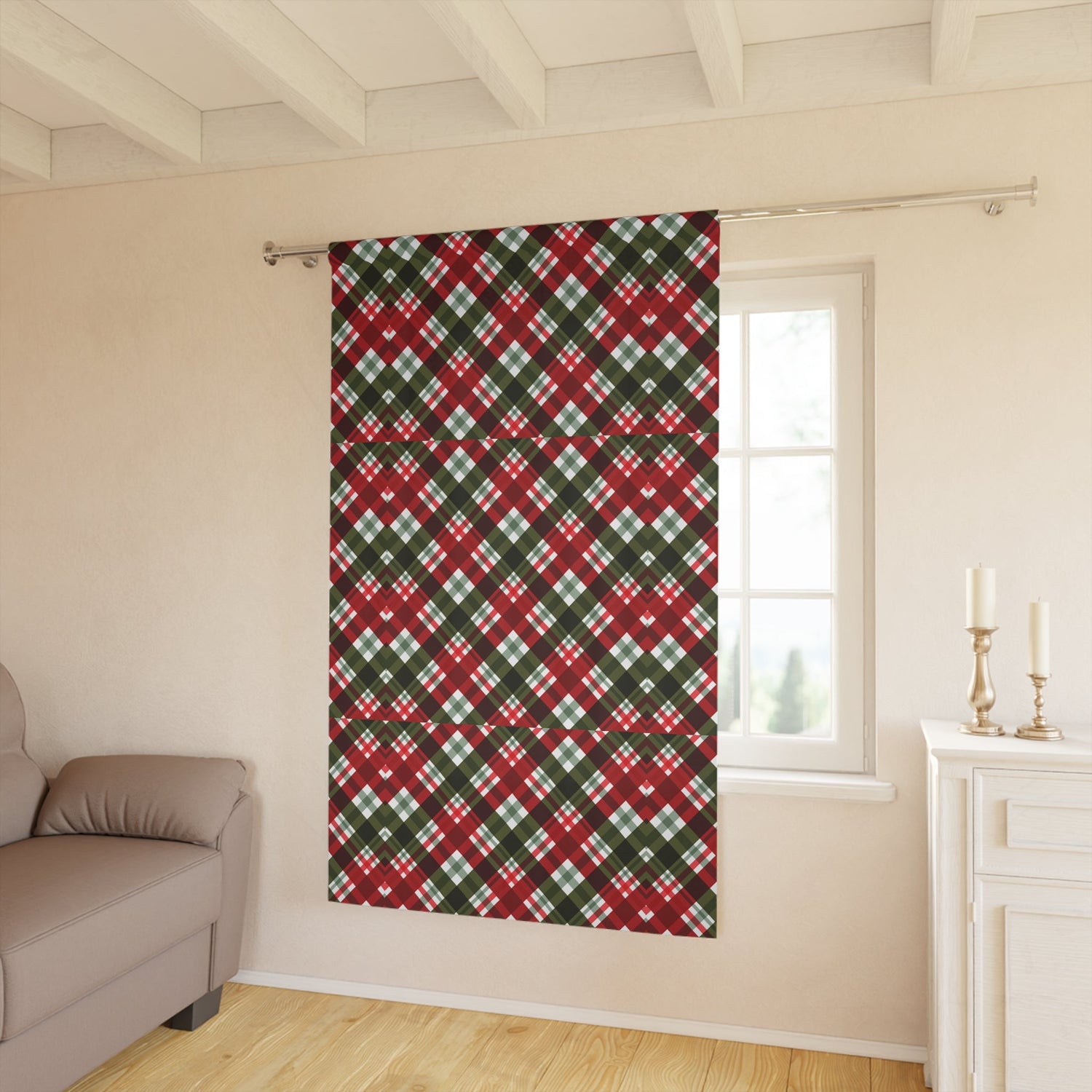 Window Curtains (1 Piece) Christmas pattern