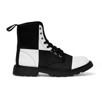 Canvas Boots Black and White