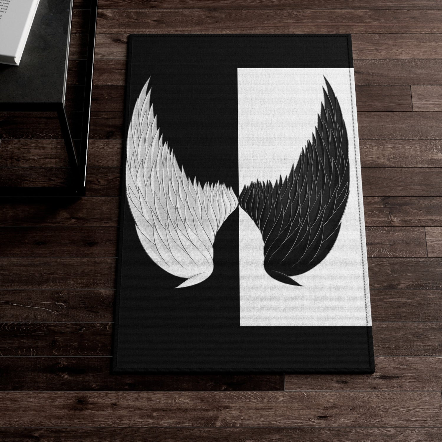 Dornier Rug Angel Wings black and white