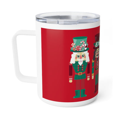 Insulated Coffee Mug, 10oz Christmas Nutcrackers