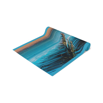 Table Runner (Cotton, Poly)  Seaside with Palm Trees