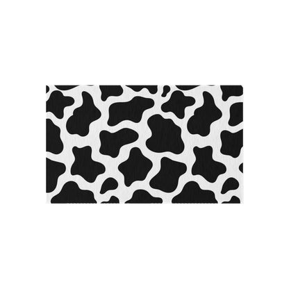 Outdoor and Area Rug Cow print,black and white