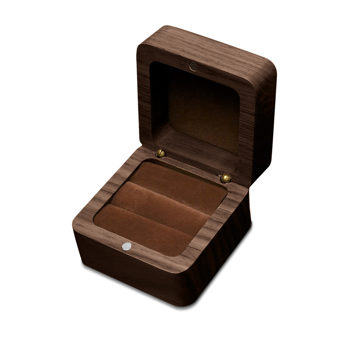 Vintage Black Walnut Jewelry Box (Square) | Wood