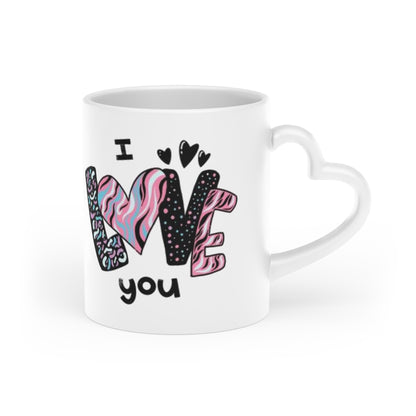 Heart-Shaped Mug I love you