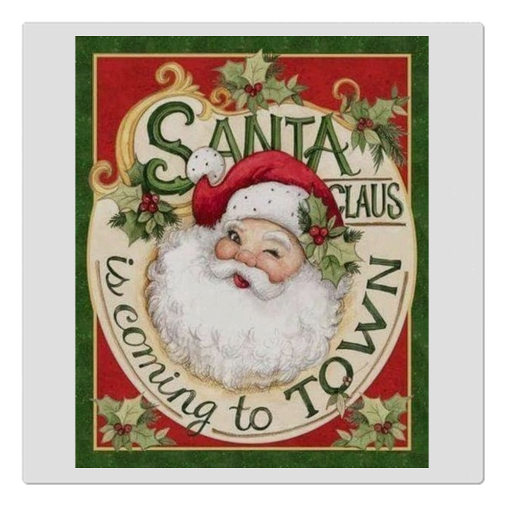 Cloth Napkins Santa Claus Christmas.