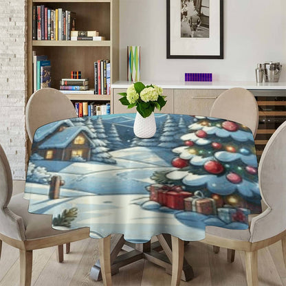 Round Tablecloth on Round Table