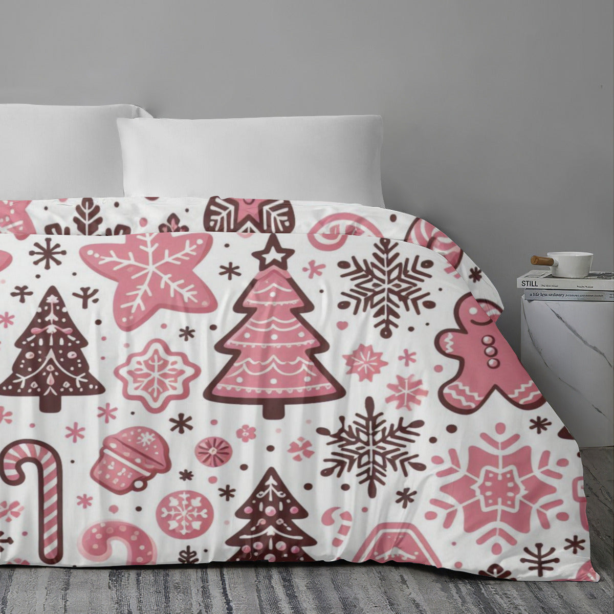 Quilt Cover Four-Piece Set Christmas pink decoration