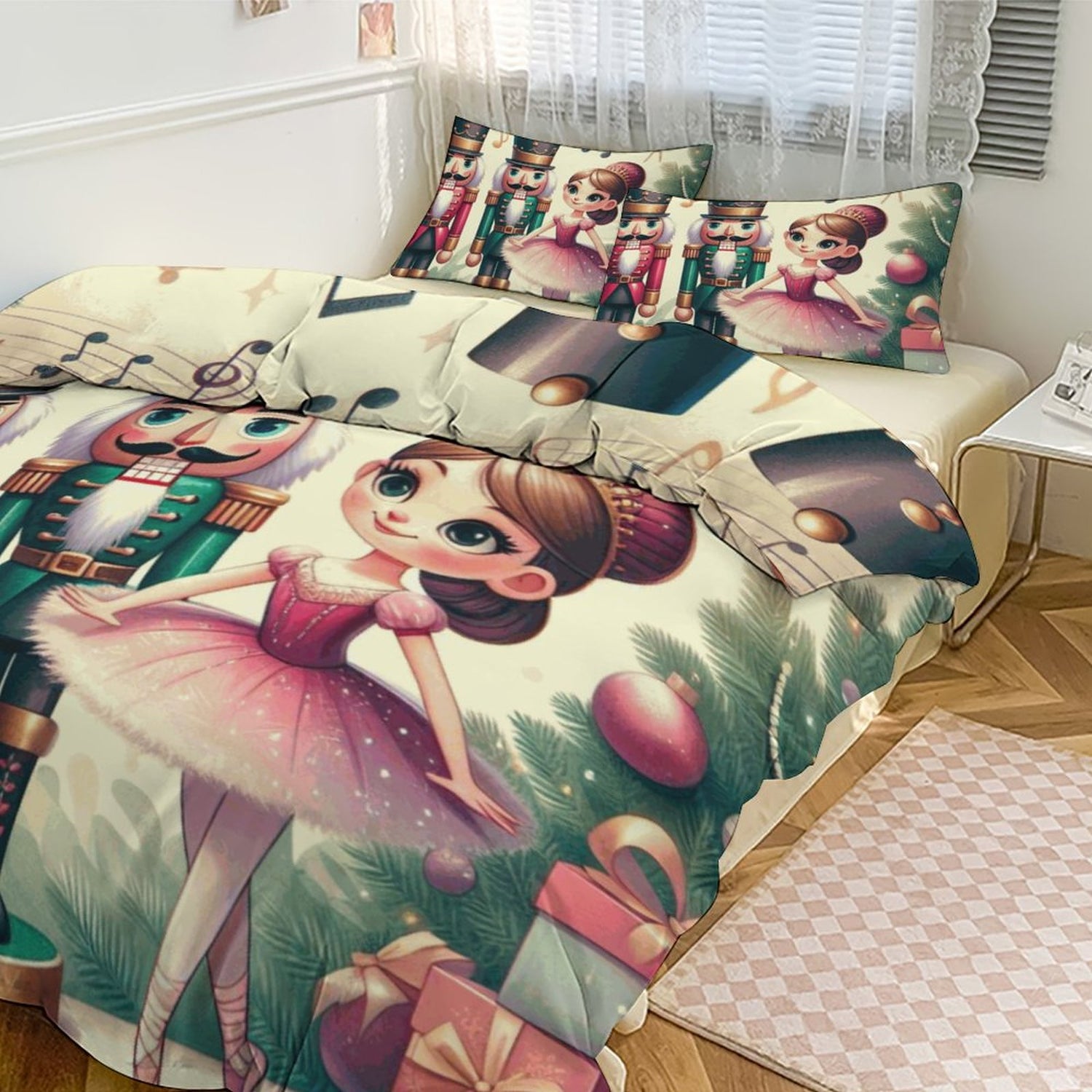 3-Piece Bedding Set-102&quot;x90&quot;/ 259x229cm (Dual-sided Printing)