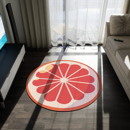 Elevate Your Space with a Stylish Round Rug in Grapefruit Shade