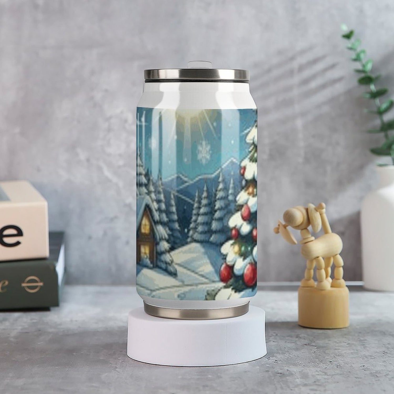 Stainless Steel Tumbler with Straw (All-Over Printing)