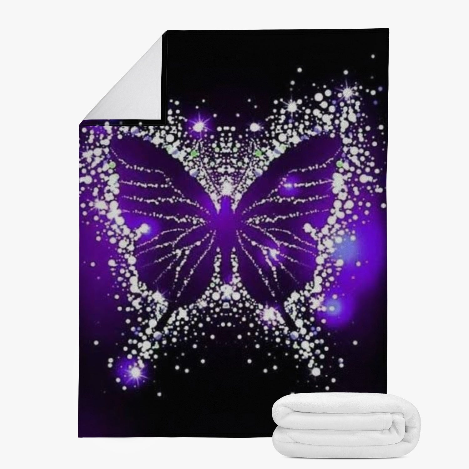 Trends Dual-sided Stitched Fleece Blanket Butterfly