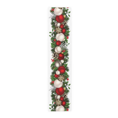 Table Runner (Cotton, Poly) Christmas balls