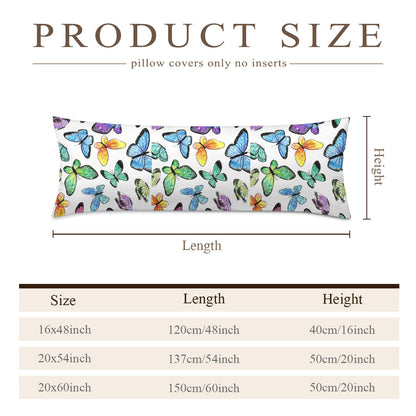 Long Pillow Cover Double-Sided Design (Multiple Sizes)｜Polyester - butterflies