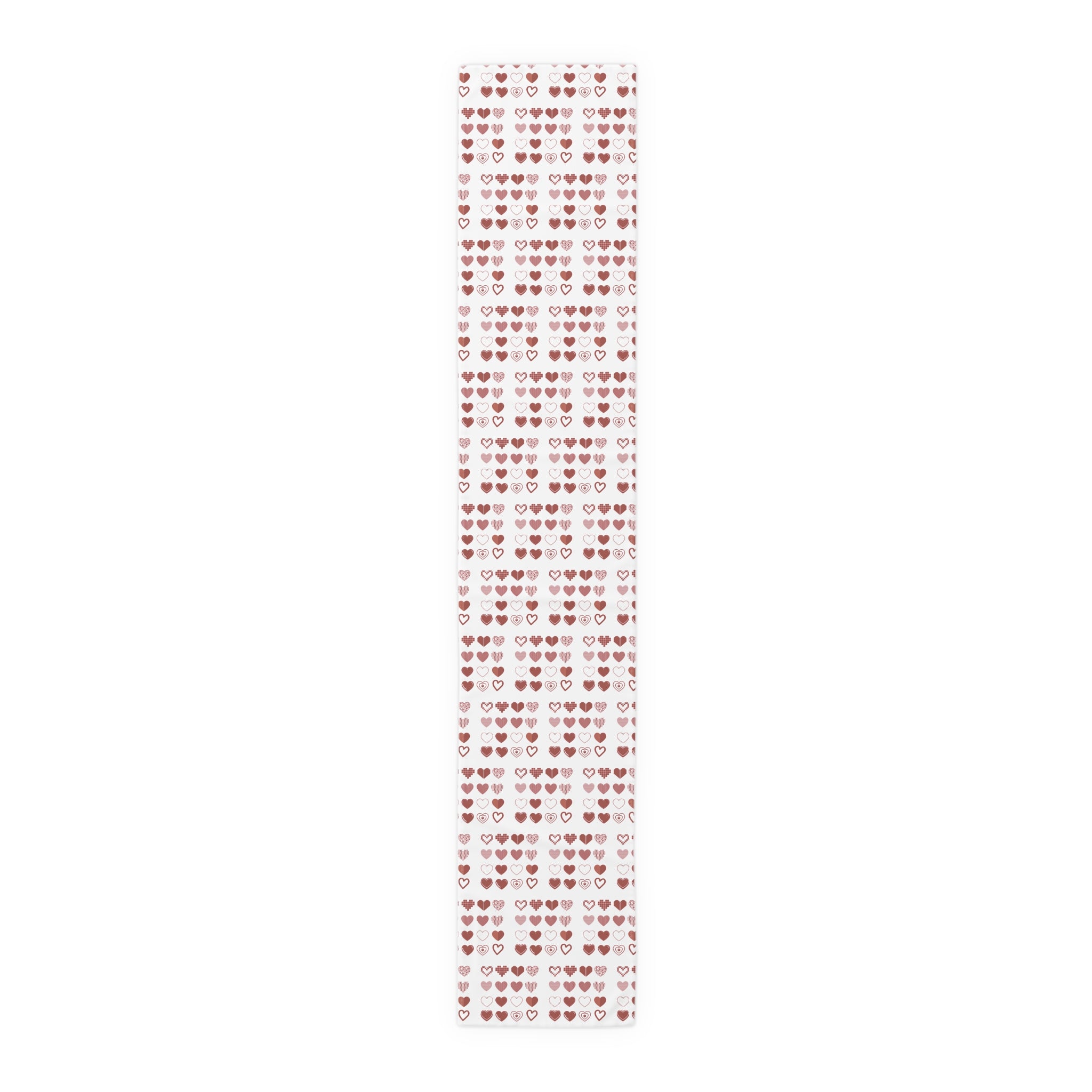 Table Runner (Cotton, Poly) Hearts Valentine