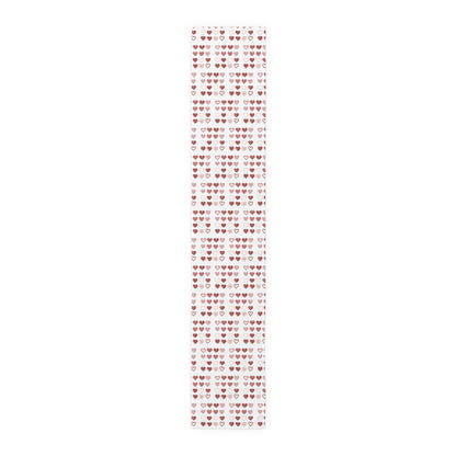 Table Runner (Cotton, Poly) Hearts Valentine