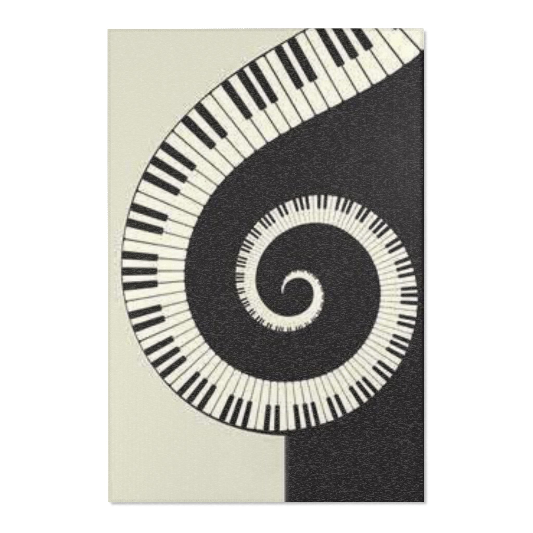 Area Rug Piano keyboard