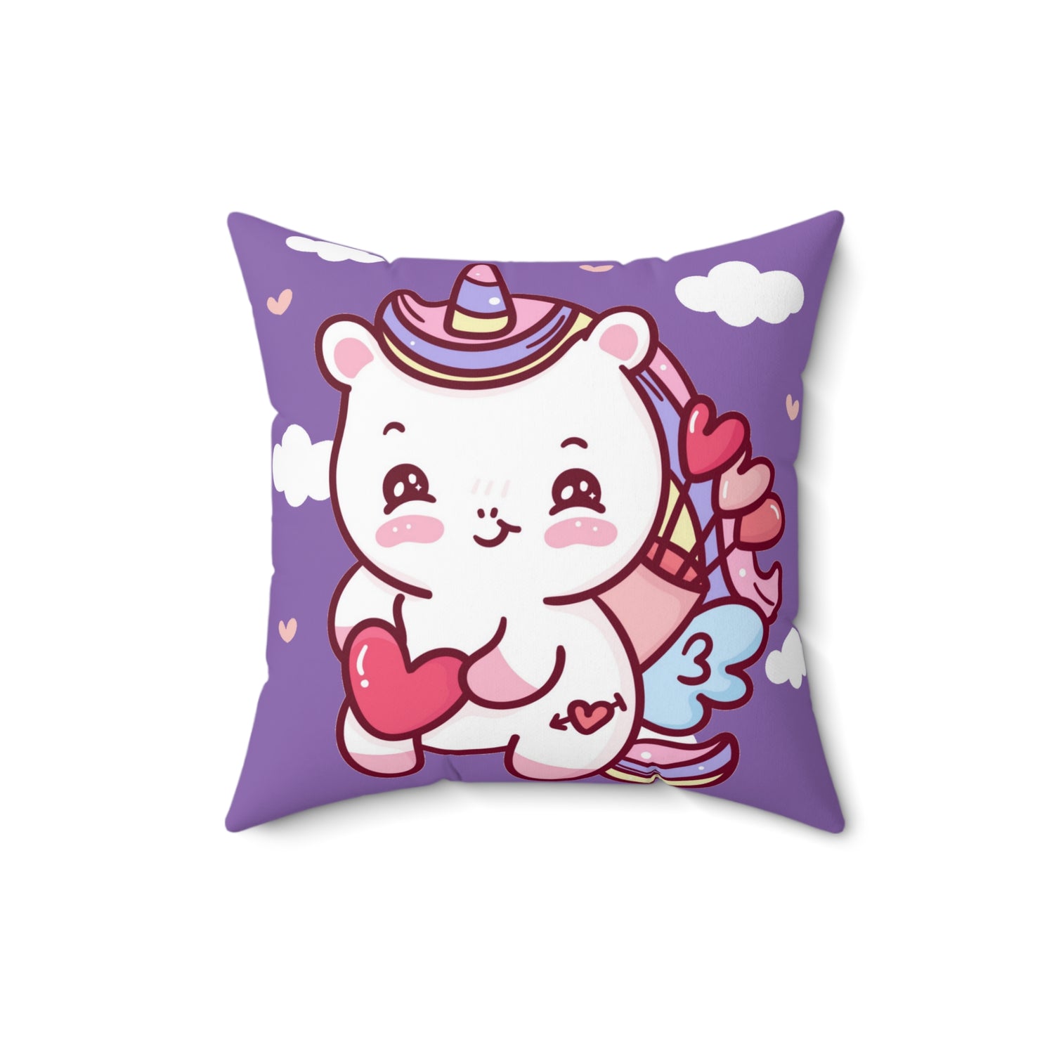 Spun Polyester Square Pillow Unicorn