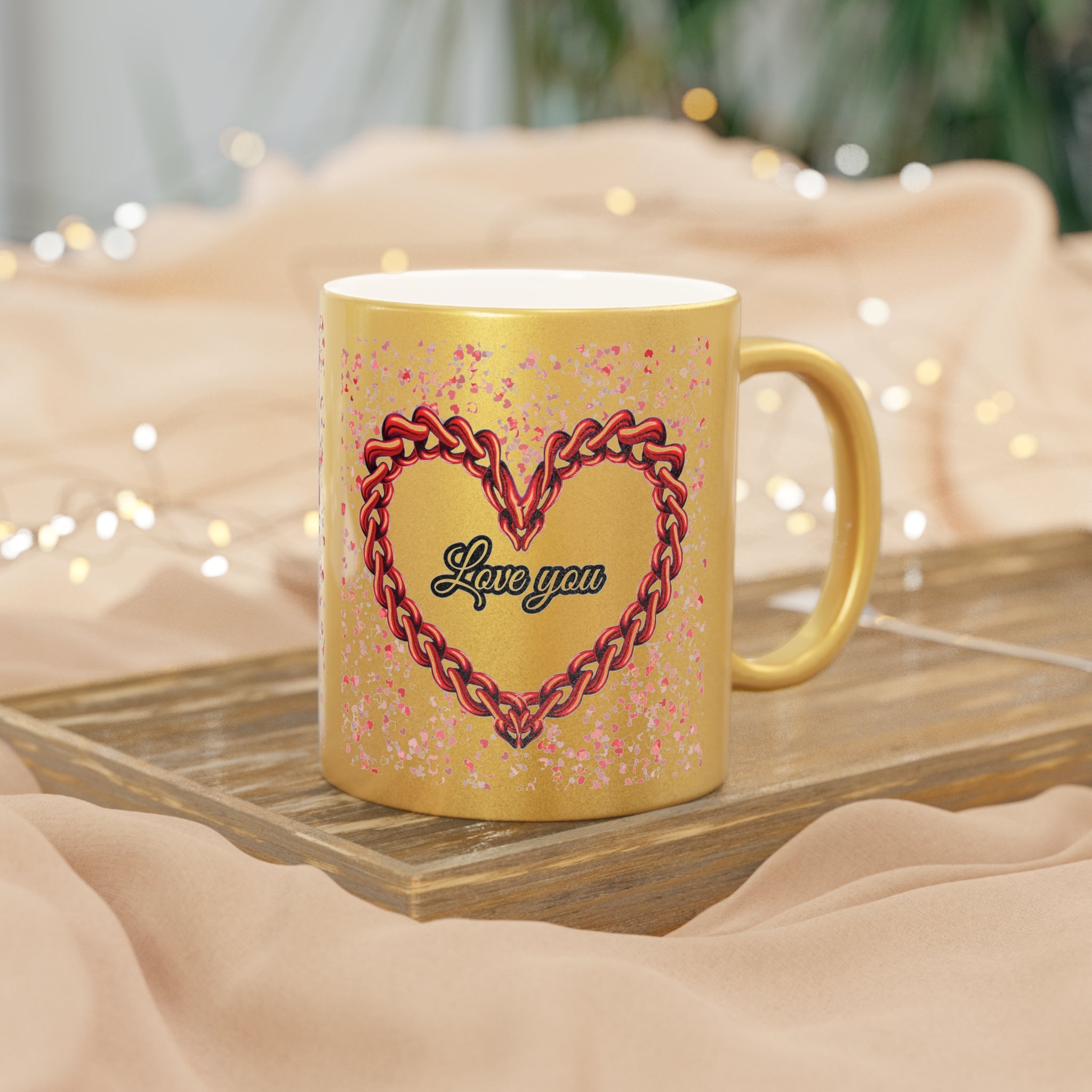 Metallic Mug (Silver\Gold) Love you