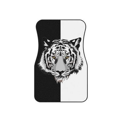 Car Mats (Set of 4) Tiger on Black and White