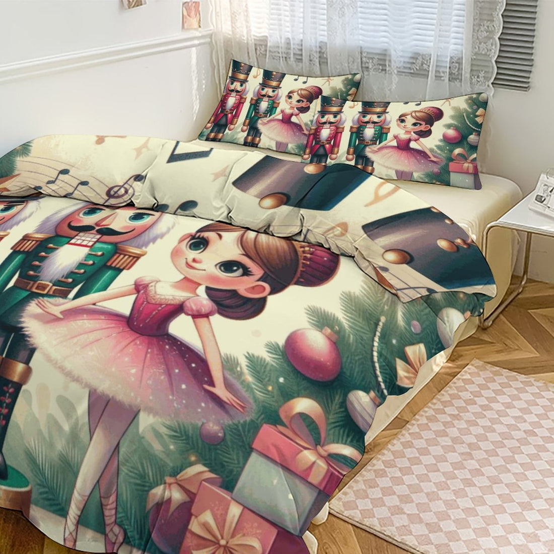 3-Piece Bedding Set-90&quot;x90&quot;/ 229x229cm (Dual-sided Printing)