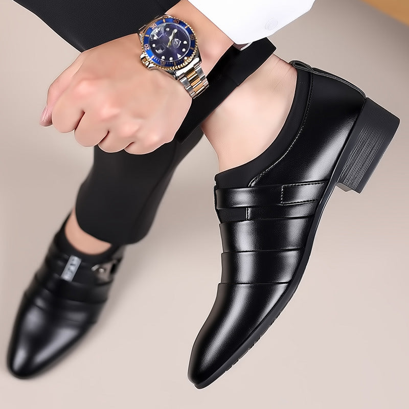 Men's Business Dress Shoes Korean Edition Men's Shoes Large Pointed Casual Shoes