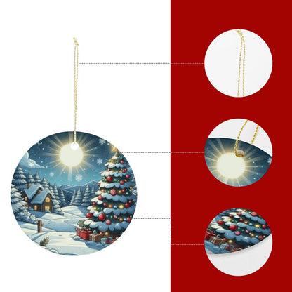 Round Ceramic Christmas Decorations