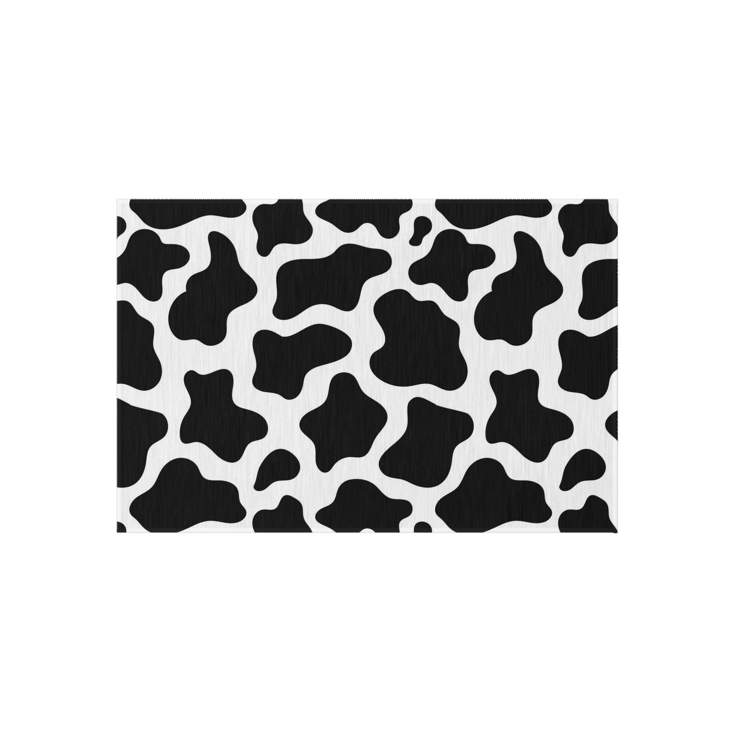 Outdoor and Area Rug Cow print,black and white