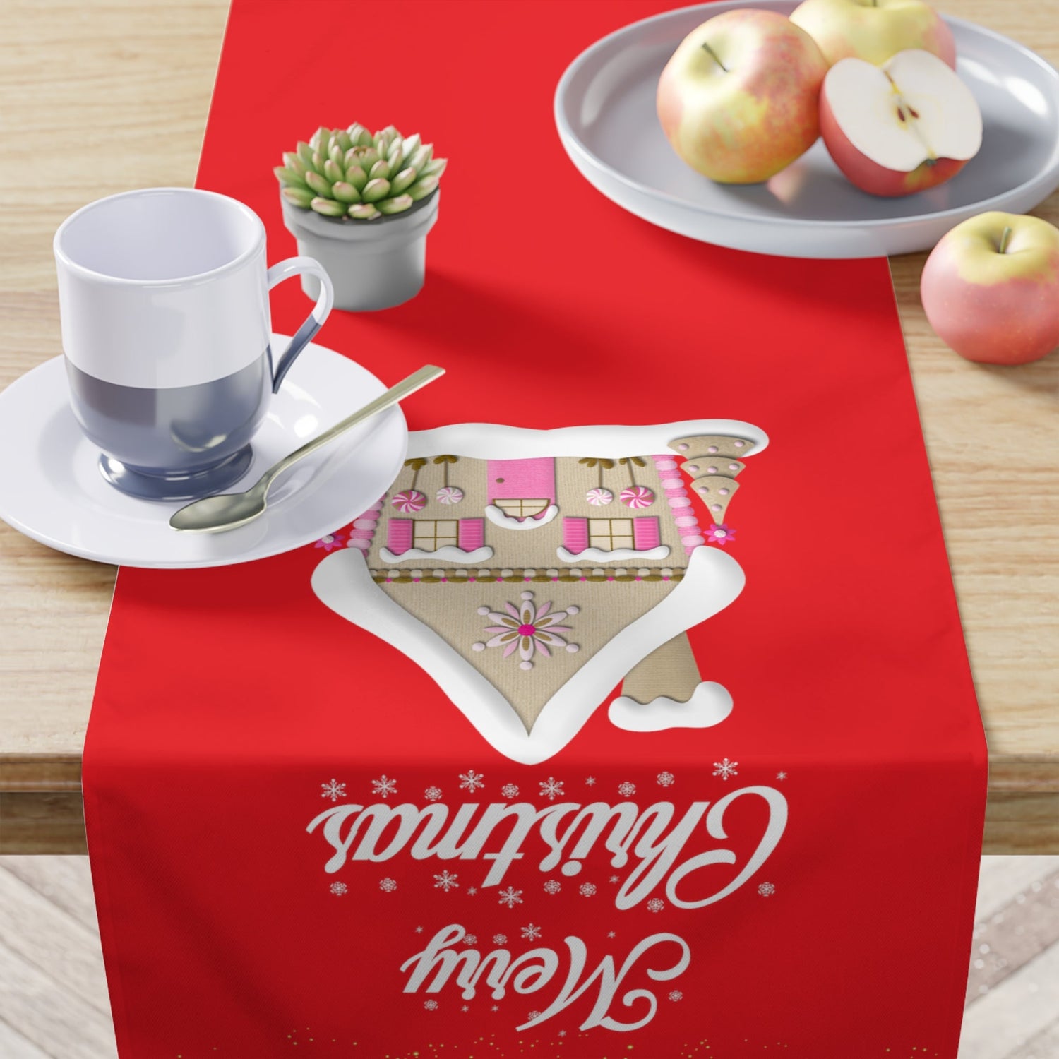 Table Runner Candy House Christmas