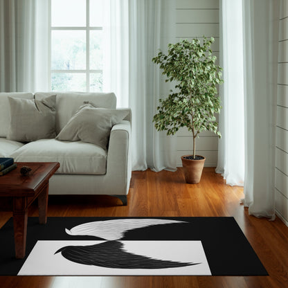 Dornier Rug Angel Wings black and white