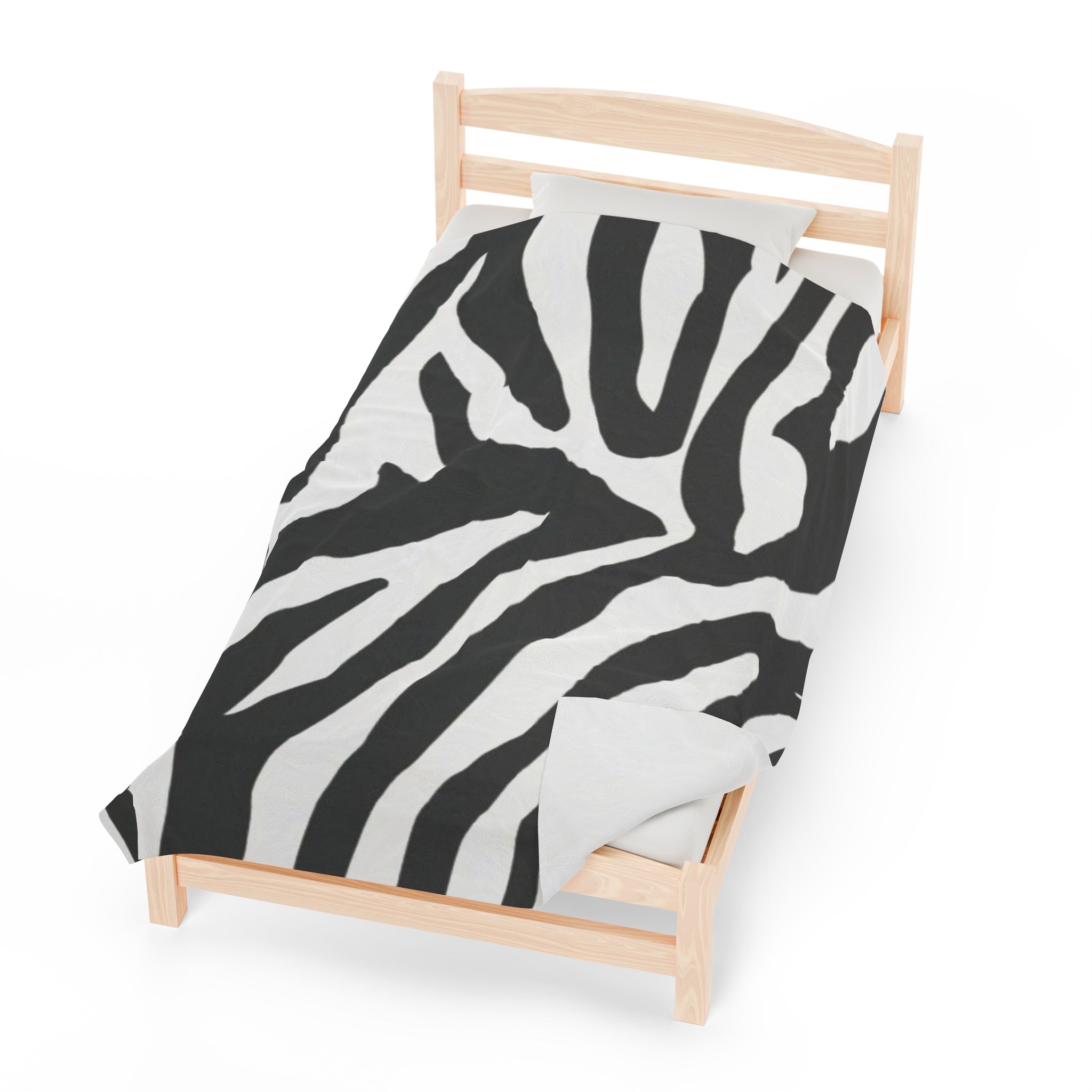 Velveteen Plush Blanket Zebra