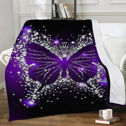 Trends Dual-sided Stitched Fleece Blanket Butterfly