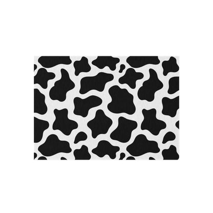 Outdoor and Area Rug Cow print,black and white